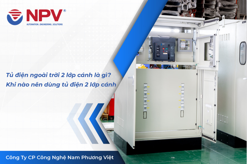 Tủ điện ngoài trời 2 lớp cánh