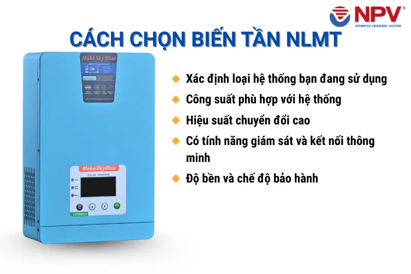 Cách chọn biến tần năng lượng mặt trời phù hợp