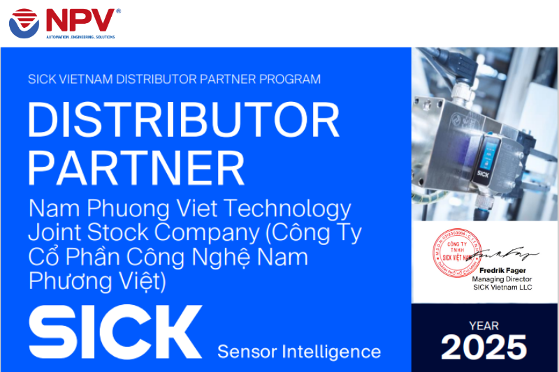 Chứng nhận đại lý phân phối chính hãng từ SICK