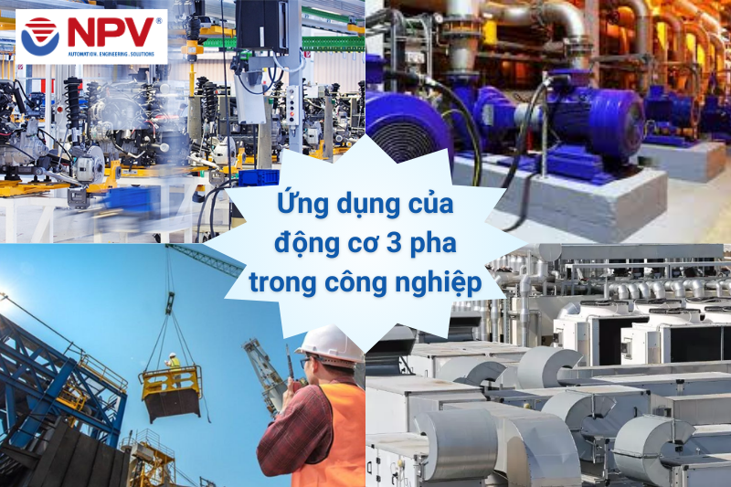 Ứng dụng đa dạng của động cơ 3 pha trong công nghiệp