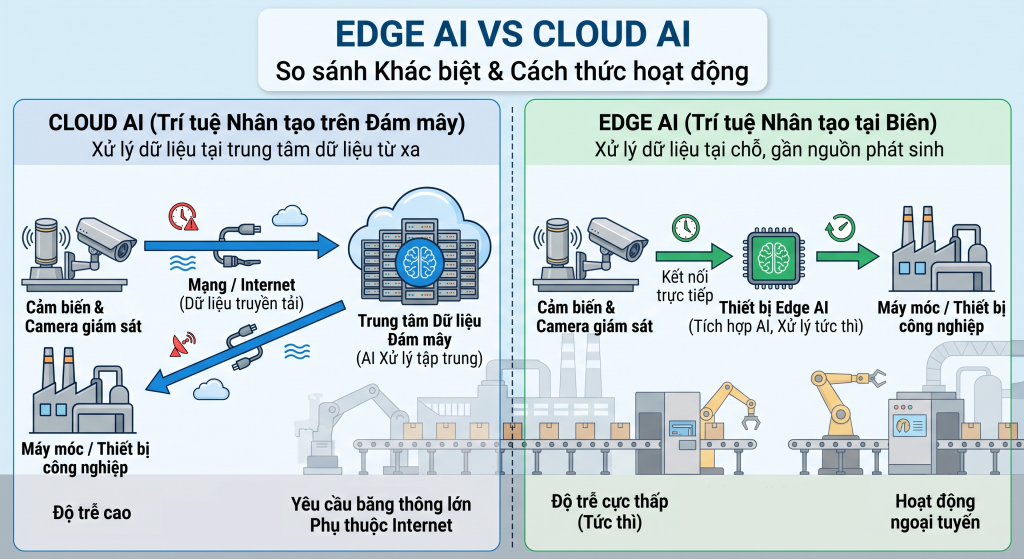 Vì sao Edge AI quan trọng đối với nhà máy thông minh?